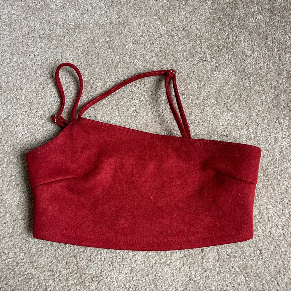 URBAN OUTFITTERS MAROON CROP TOP-XS